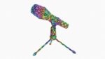 Vocal microphone with tripod