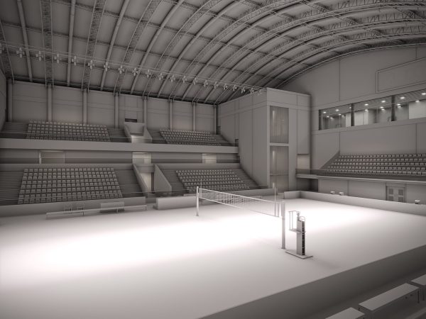 Volleyball Court Pavilion Scene
