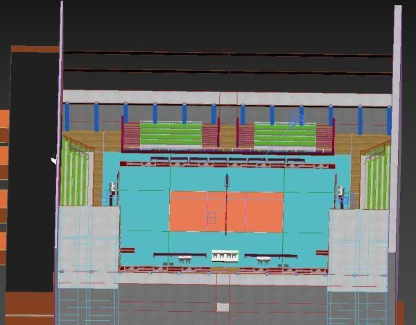 Volleyball Court Pavilion Scene