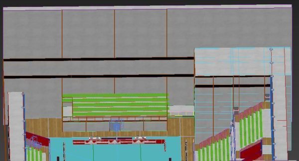 Volleyball Court Pavilion Scene