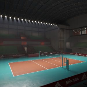 Volleyball Court Pavilion Scene