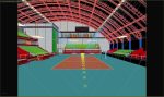 Volleyball Court Pavilion Scene