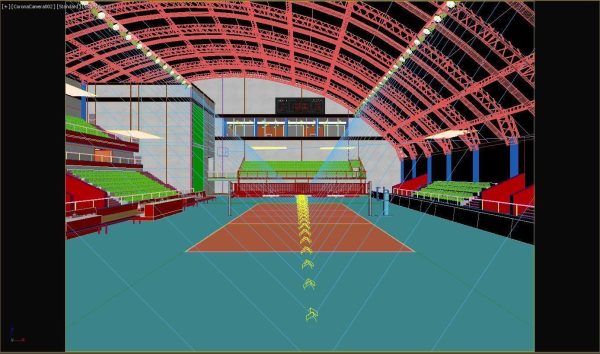 Volleyball Court Pavilion Scene