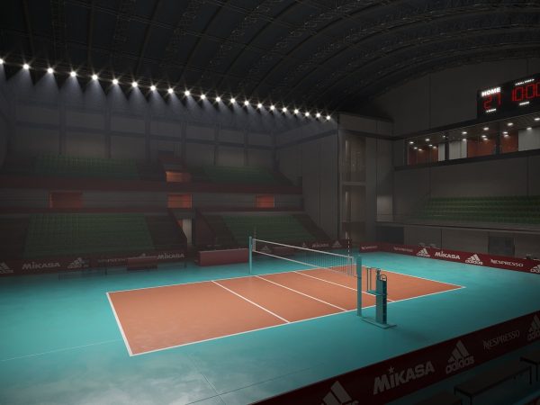 Volleyball Court Pavilion Scene