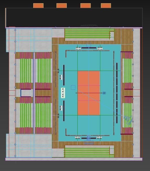 Volleyball Court Pavilion Scene
