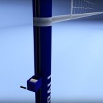 Volleyball net low poly