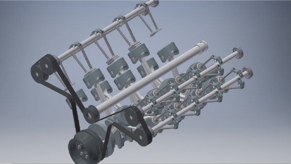 W16 Engine with Supercharger