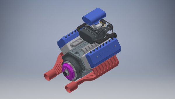 W16 Engine with Supercharger