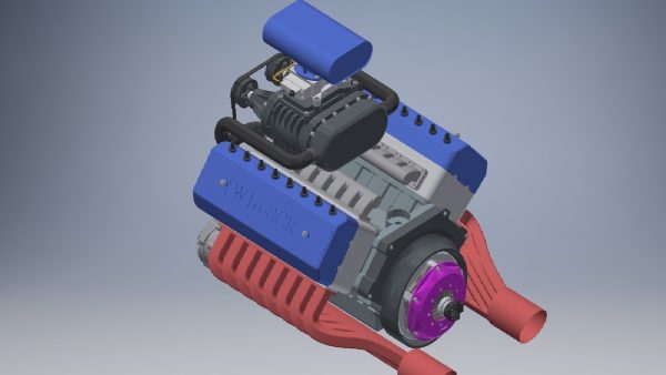 W16 Engine with Supercharger