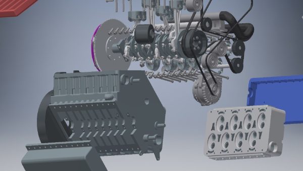 W16 Engine with Supercharger