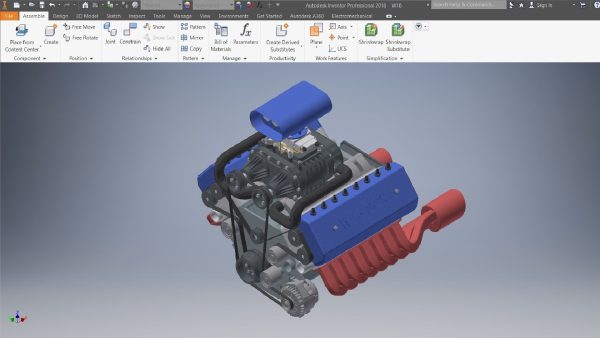W16 Engine with Supercharger