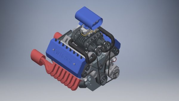 W16 Engine with Supercharger