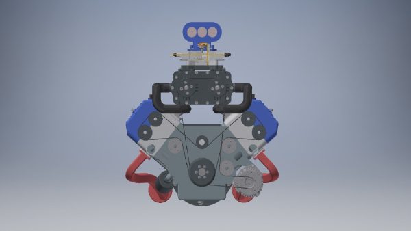 W16 Engine with Supercharger
