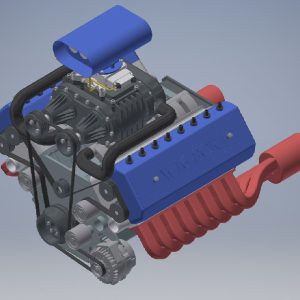 W16 Engine with Supercharger