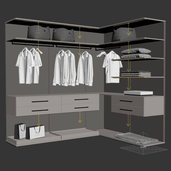 Walk-in Wardrobe beige
