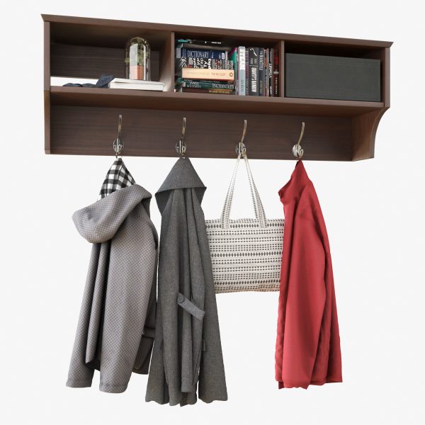 Wall Shelf With Clothes
