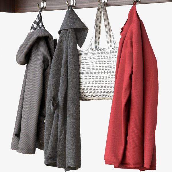 Wall Shelf With Clothes