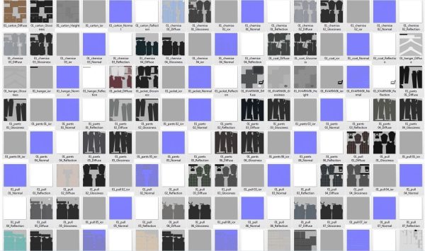 Wardrobe with Clothes 10