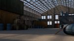 Warehouse orange car in