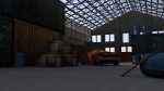 Warehouse orange car in
