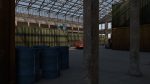 Warehouse orange car in