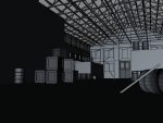 Warehouse orange car in