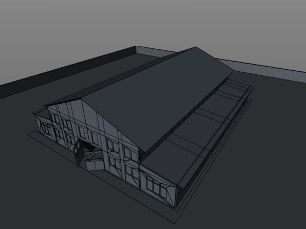 Warehouse orange car in