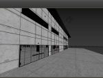 Warehouse empty with windows