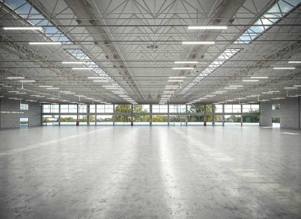 Warehouse industrial with metal roof