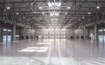 Warehouse empty with windows