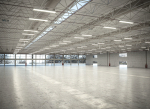 Warehouse industrial with metal roof