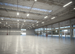 Warehouse industrial with metal roof