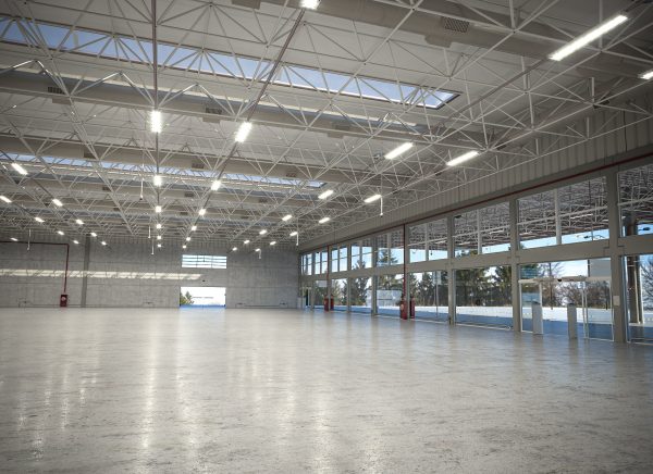 Warehouse industrial with metal roof
