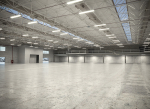 Warehouse industrial with metal roof
