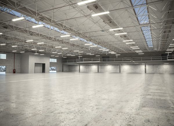 Warehouse industrial with metal roof