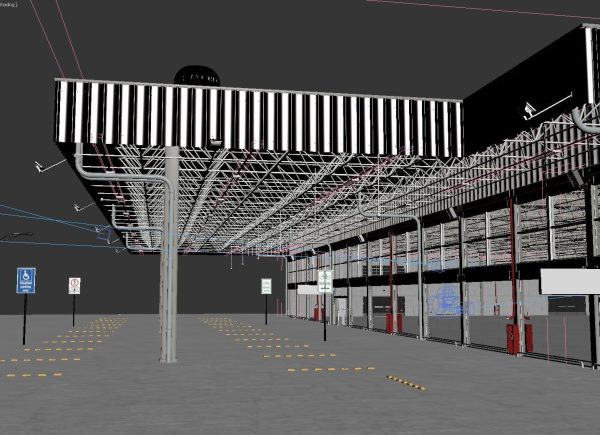Warehouse industrial with metal roof
