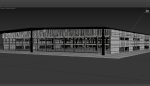 Warehouse empty with windows