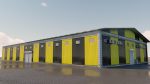 Warehouse with stripes