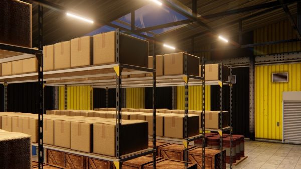 Warehouse with stripes