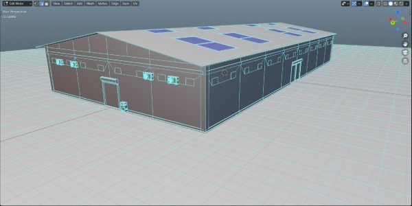 Warehouse with stripes