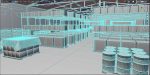 Warehouse with stripes