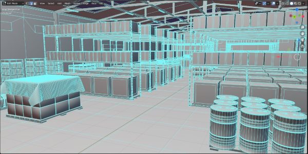 Warehouse with stripes