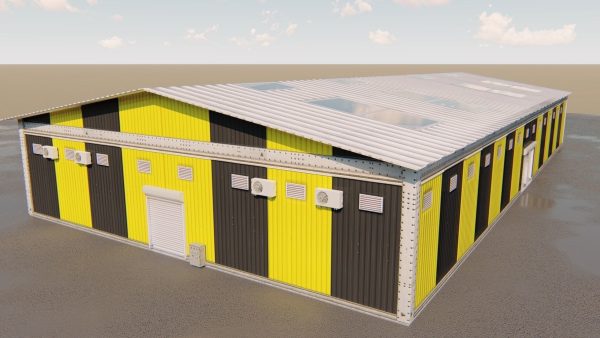 Warehouse with stripes