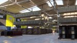 Warehouse with stripes