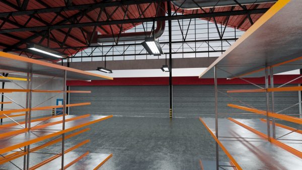 Warehouse Industrial Interior and Exterior