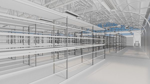 Warehouse Industrial Interior and Exterior