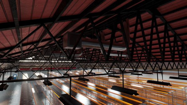 Warehouse Industrial Interior and Exterior