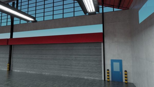 Warehouse Industrial Interior and Exterior