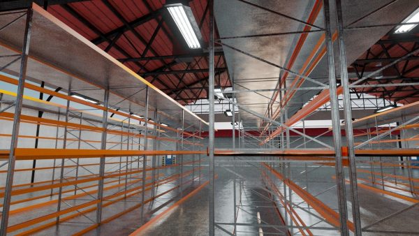 Warehouse Industrial Interior and Exterior