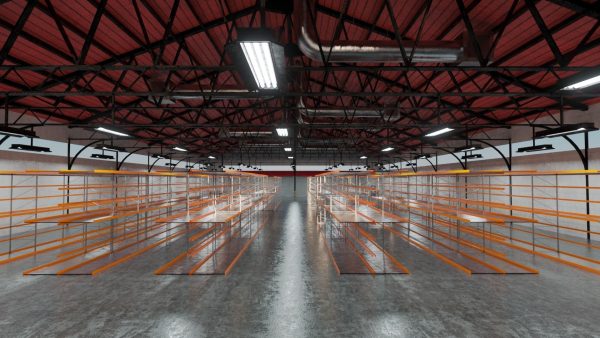 Warehouse Industrial Interior and Exterior